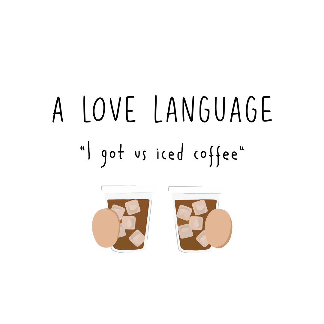 love language iced coffee