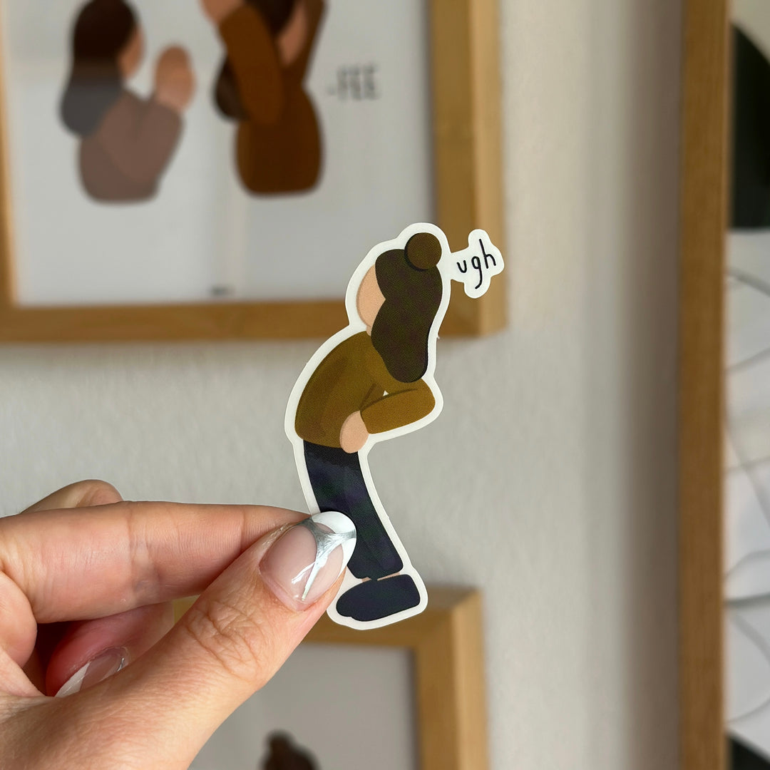 ugh Sticker