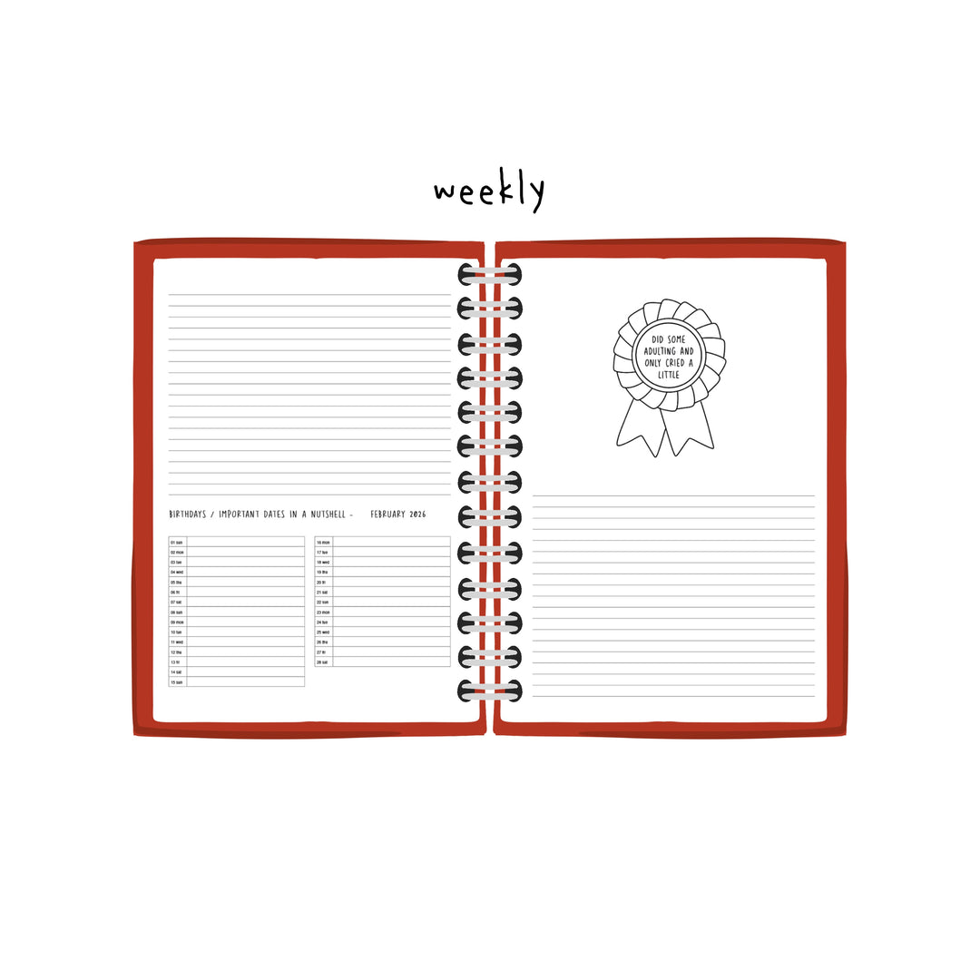 spiral planner 2026 A6 - procrastinate