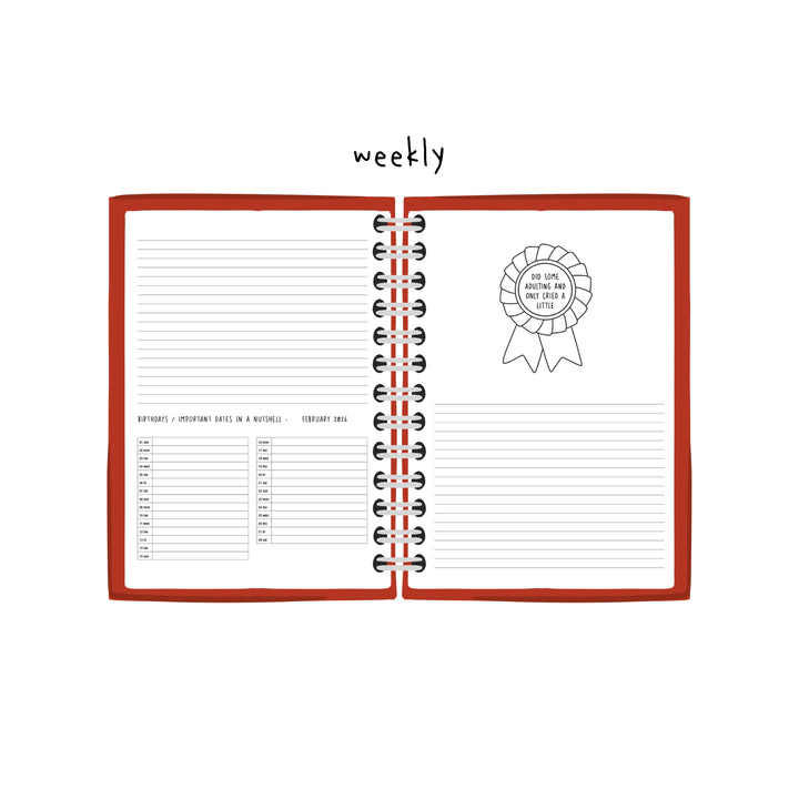 spiral planner 2026 A6 - procrastinate
