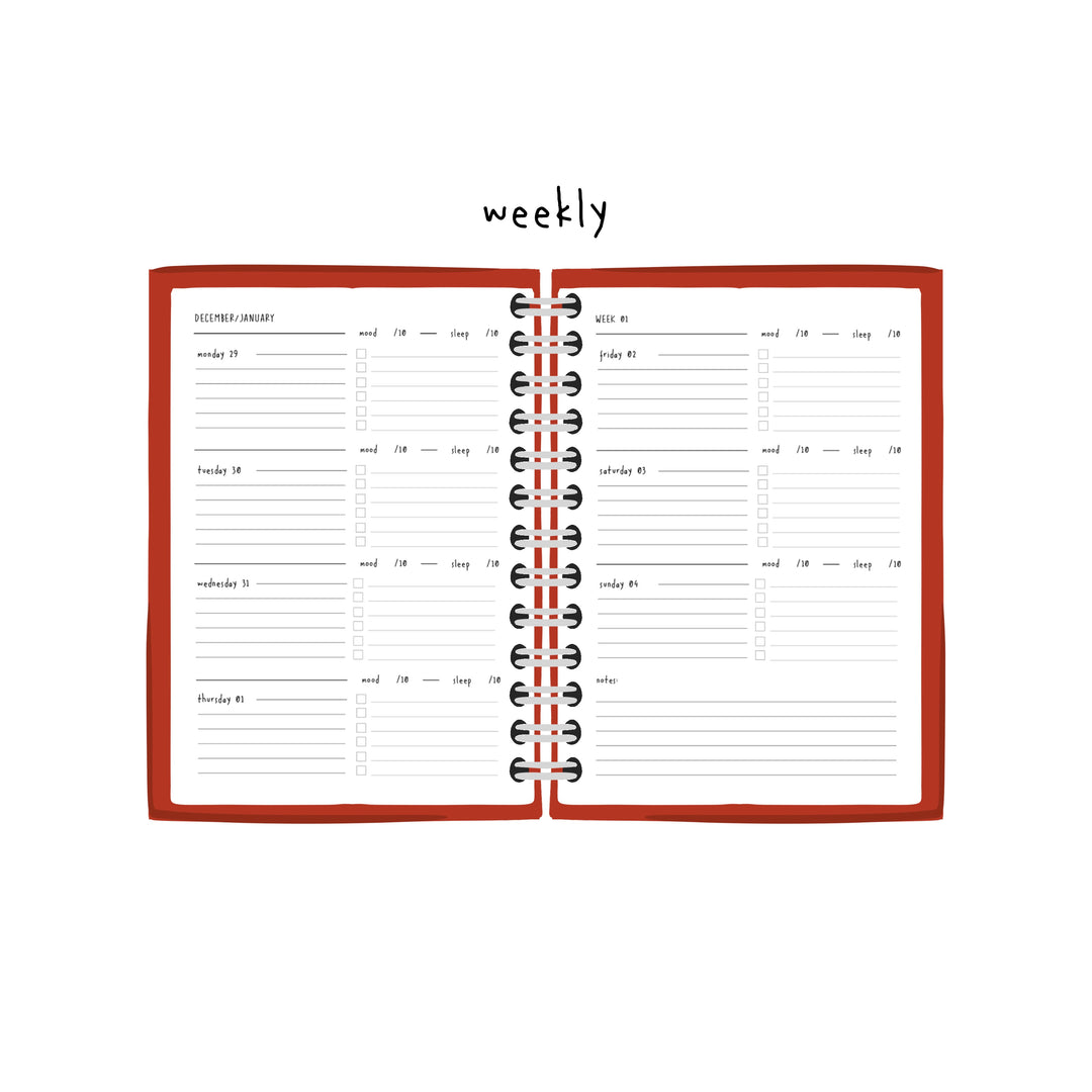 spiral planner 2026 A6 - procrastinate