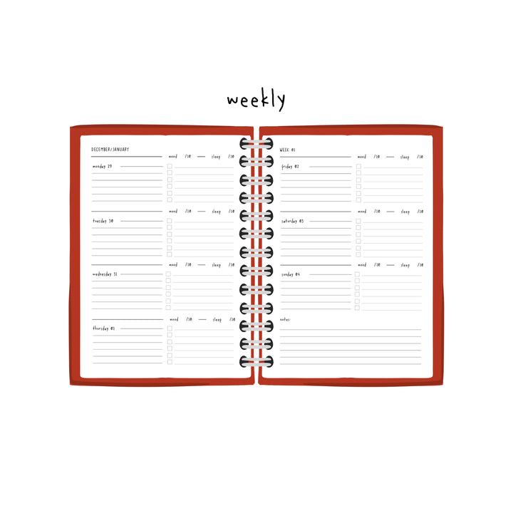 spiral planner 2026 A6 - procrastinate