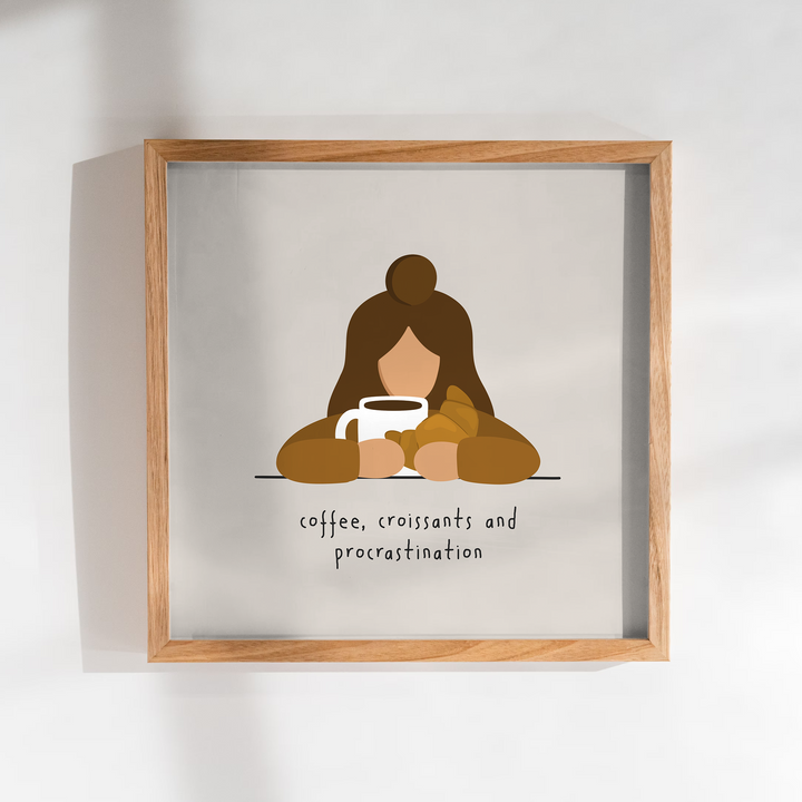 coffee croissant procrastination