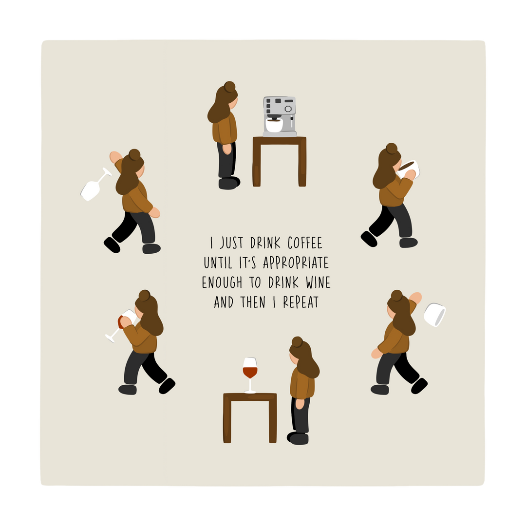 coffee till wine print